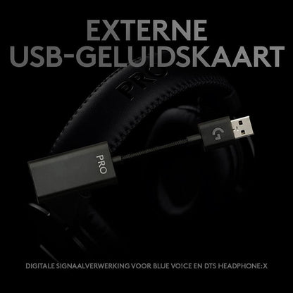 Logitech G PRO X Gaming Headset (2nd Generation) met Blue VO!CE, DTS Headphone:X 7.1 en 50 mm PRO-G Drivers (voor PC, PS5, PS4, Switch, Xbox Series X|S, Xbox One, VR) Bekabeld Surround Sound