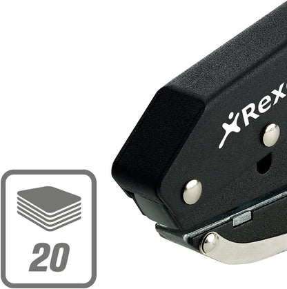 Rexel S120 Plier Hole Punch, Punches Single Holes, 20 Sheet Capacity, Metal, Black, 20120041 1 Black