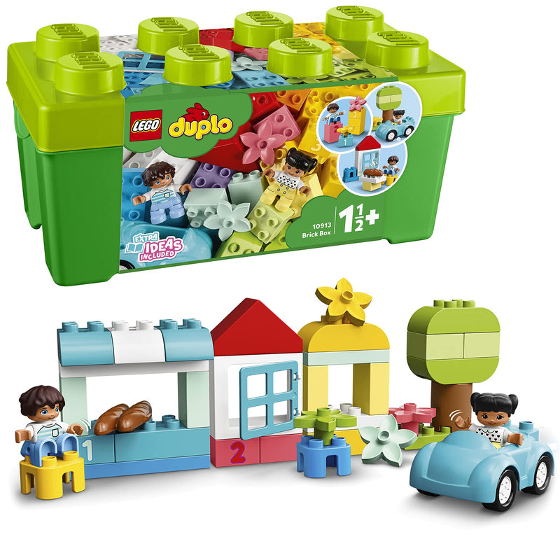 LEGO 10913 DUPLO Classic Brick Box Building Set with Storage, Toy Car, Number Bricks and More, Learning Toys for Toddlers, Boys & Girls 1.5 Years Old
