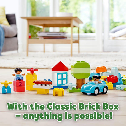 LEGO 10913 DUPLO Classic Brick Box Building Set with Storage, Toy Car, Number Bricks and More, Learning Toys for Toddlers, Boys & Girls 1.5 Years Old