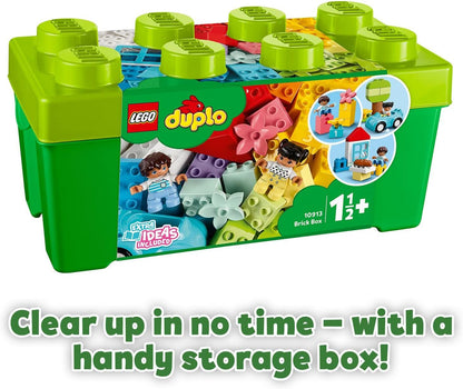 LEGO 10913 DUPLO Classic Brick Box Building Set with Storage, Toy Car, Number Bricks and More, Learning Toys for Toddlers, Boys & Girls 1.5 Years Old