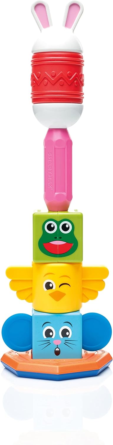 SMARTMAX - My First Totem, Magnetic Discovery Play Set with 24 Challenges, 7 pieces, 1 1/5-5 Years