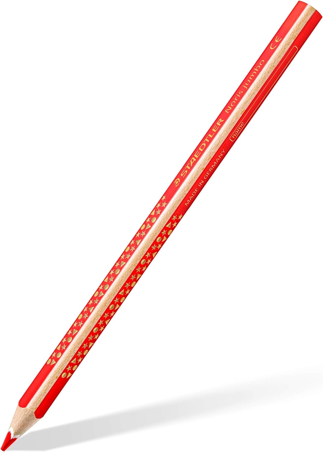 STAEDTLER 128 NC12P1 Noris Jumbo Coloured Pencils in Assorted Colours, Pack of 10 + 2, with Sharpener