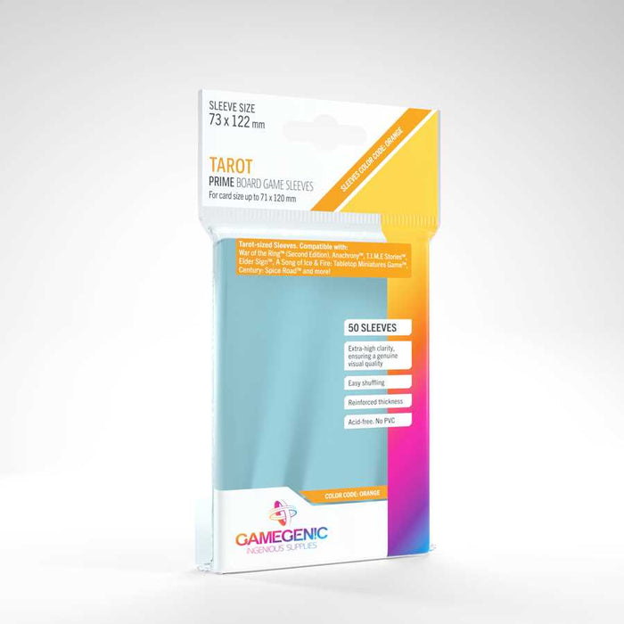 GAMEGEN!C - Prime Tarot-Sized Sleeves 73x122mm (50), Clear Color (GGS10041ML