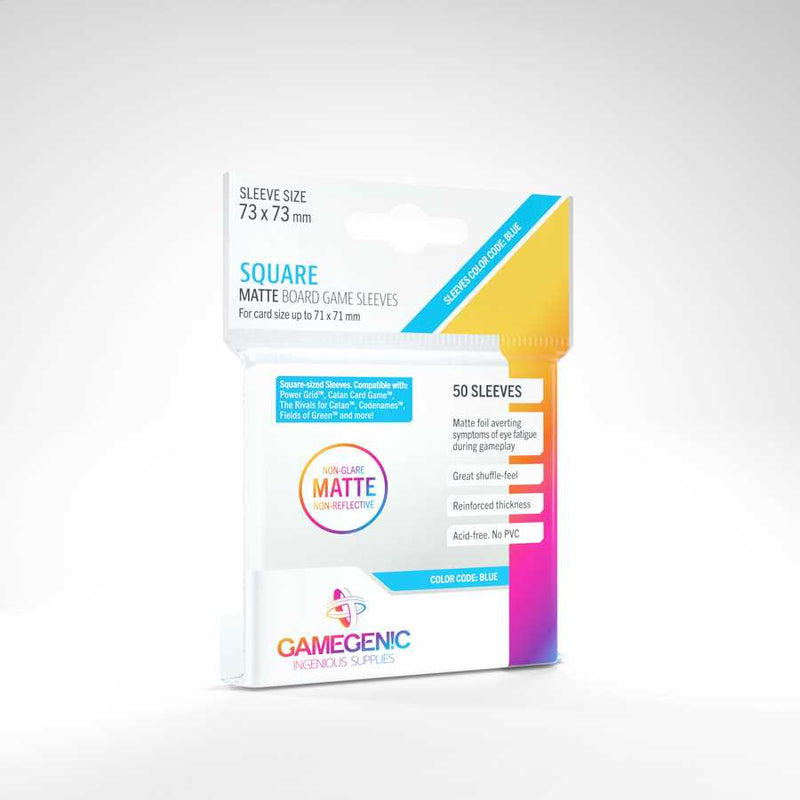 GAMEGEN!C- Matte Square-Sized Sleeves 73x73mm (50), Clear Color (GGS10061ML