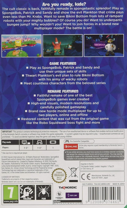 SpongeBob Squarepants: Battle For Bikini Bottom - Rehydrated