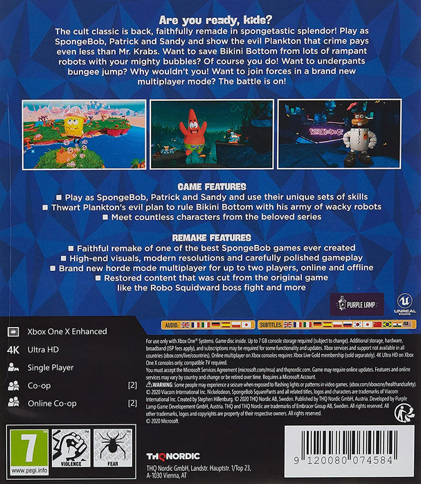Spongebob SquarePants: Battle for Bikini Bottom - Rehydrated (Xbox One) (Xbox One) (Xbox One
