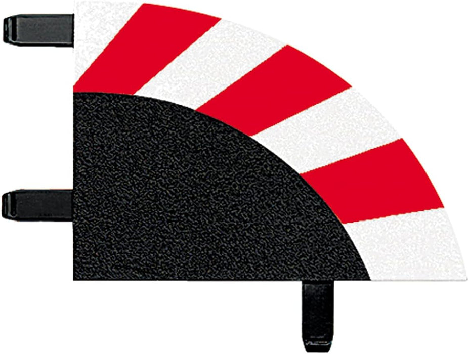 Carrera- Cars Borde Exterior para Curva 1/30° (6), Piezas Finales (2), Multicolor (20020567