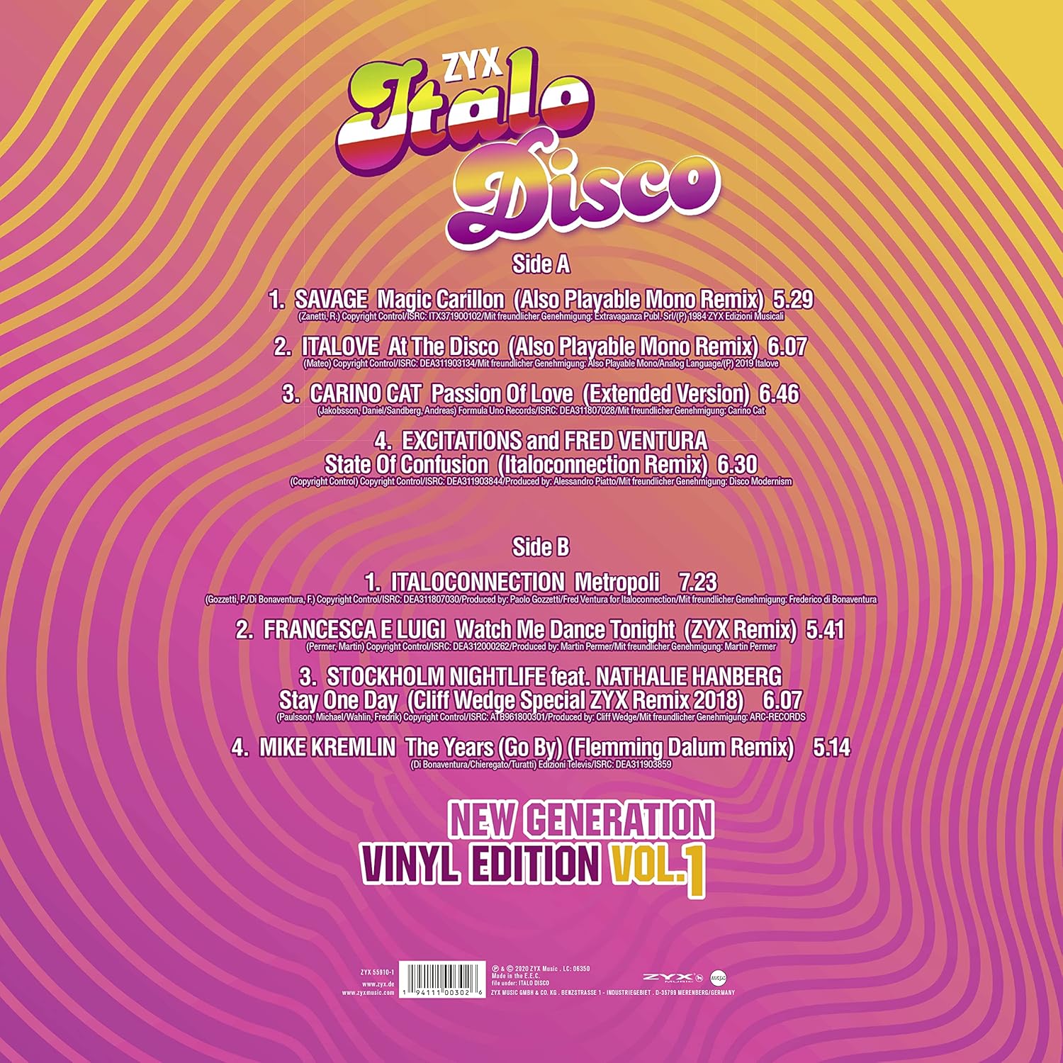 Zyx Italo Disco New Generation Edition Vol.1