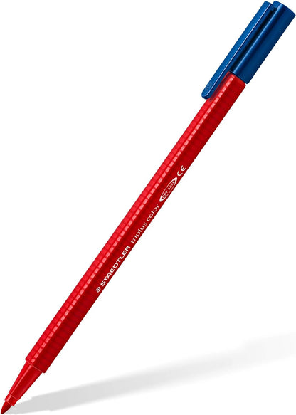 Staedtler 323 Triplus Colour Fibre-Tip Pens, 1.0 mm, Assorted Colours, Pack of 26 26 count (Pack of 1) Standard Packaging Assorted Colours