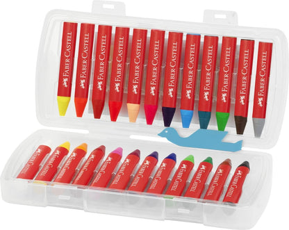 Faber-Castell - Jumbo Wax Crayons, 24 pc (120034), Neon