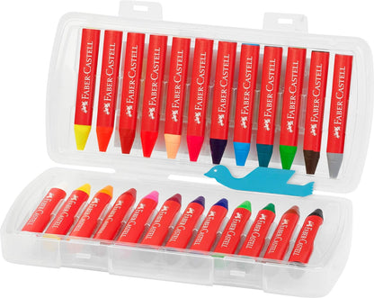 Faber-Castell - Jumbo Wax Crayons, 24 pc (120034), Neon