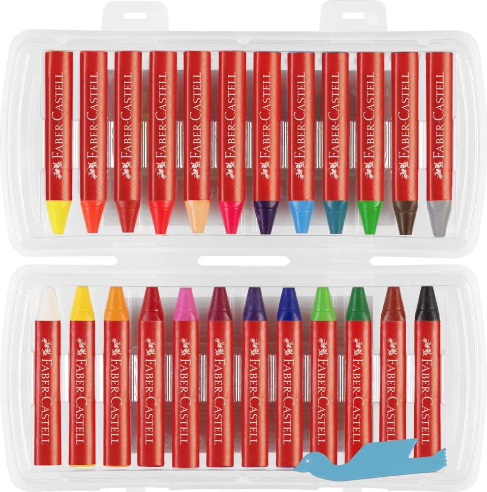 Faber-Castell - Jumbo Wax Crayons, 24 pc (120034), Neon