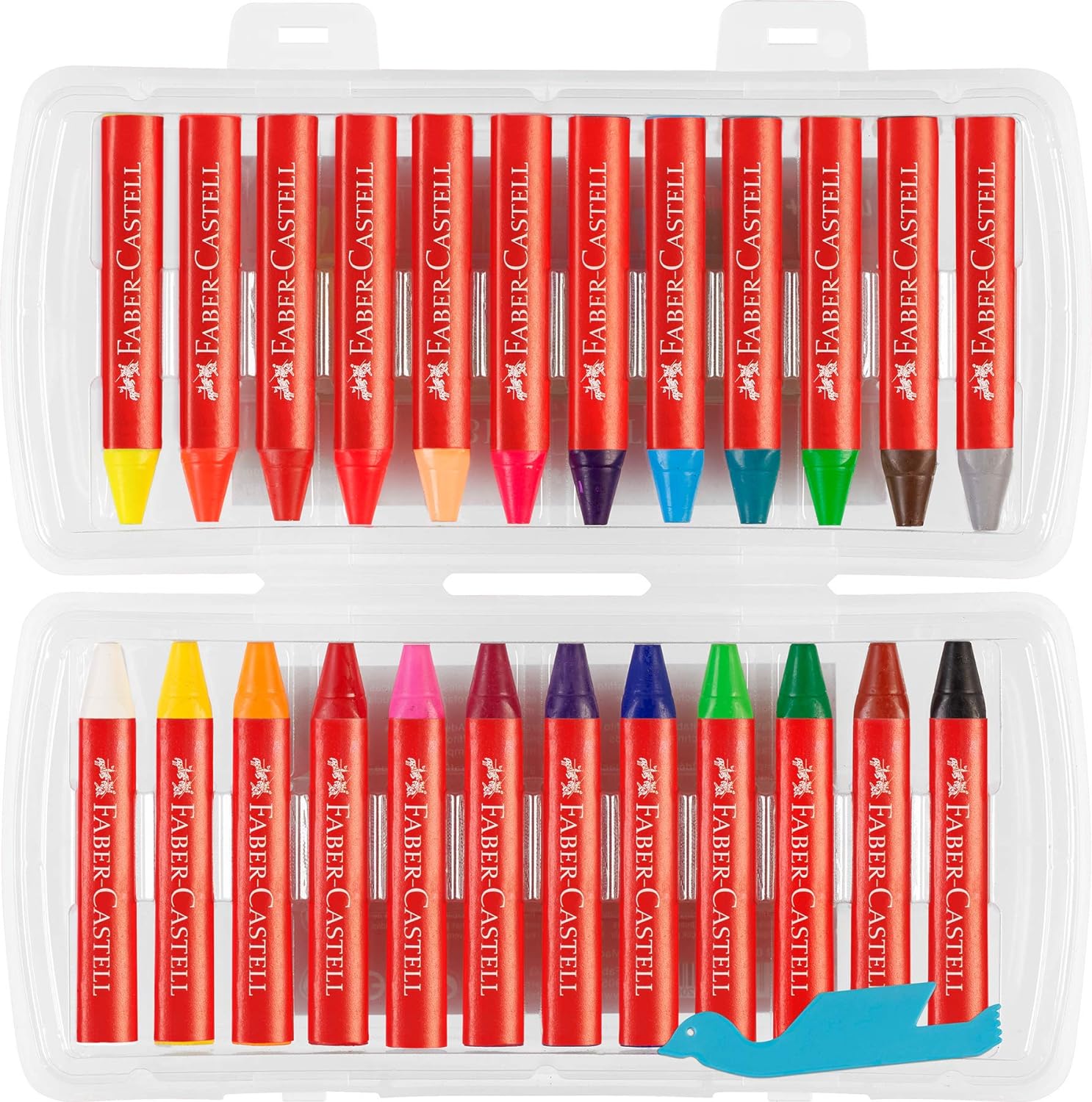 Faber-Castell - Jumbo Wax Crayons, 24 pc (120034), Neon