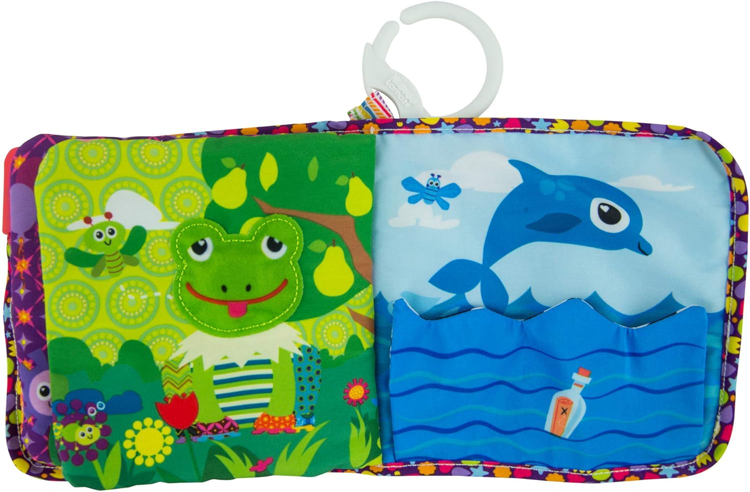 LAMAZE JNS_483445 L27186 Friends Book Soft Pushchair Toy, Colourful, 1 Count (Pack of 1), Multi Multicolor