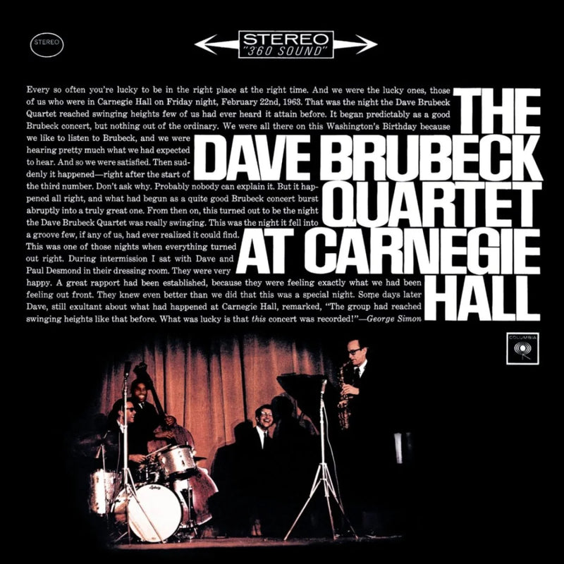 The Dave Brubeck Quartet At Carnegie Hall (LP, 180g Vinyl Limited-Edition