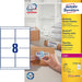 Avery Laser Parcel Label 99x67.7mm 8 Per A4 Sheet White (Pack 800 Labels) L7165-100