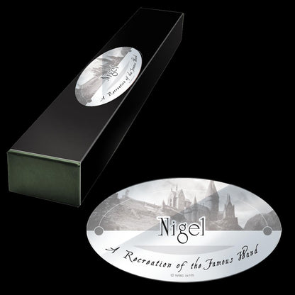 The Noble Collection - Nigel Wolpert Character Wand - 15in (37.5cm) Wizarding World Wand With Name Tag - Harry Potter Film Set Movie Props Wands