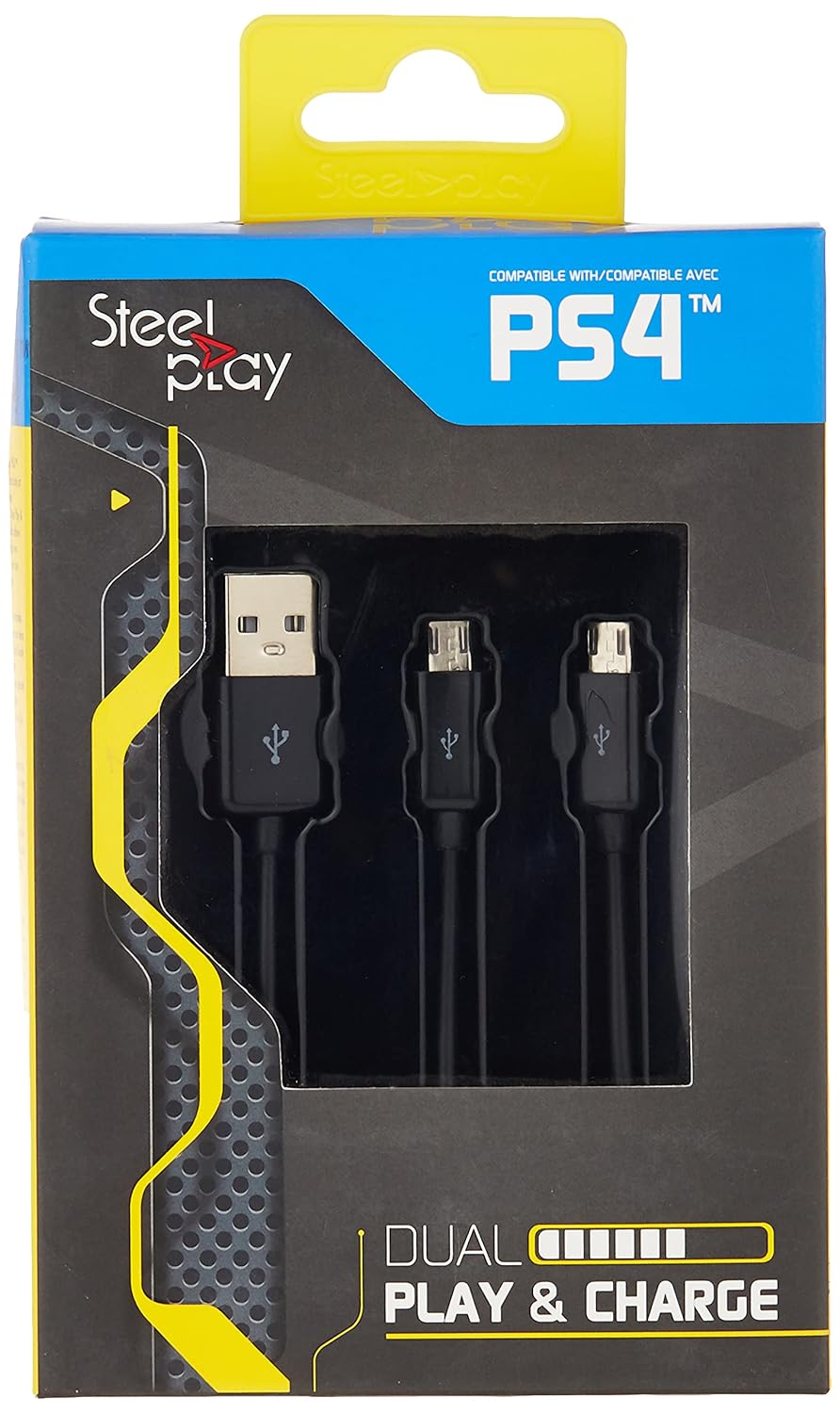 Steelplay jvaps400040 Dual Play y Charge Cable (PS4