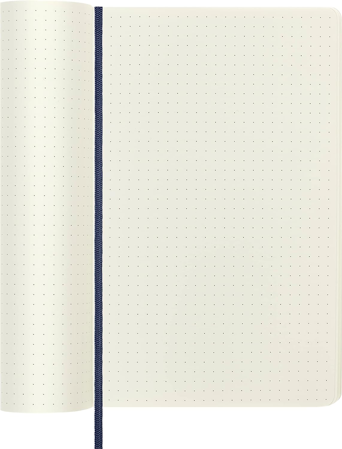 Moleskine Classic Dotted Paper Notebook, Soft Cover and Elastic Closure Journal, Color Sapphire Blue, Size Large 13 x 21 A5, 192 Pages