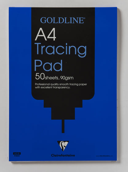 Clairefontaine - Ref GPT1A4Z - Goldline Professional Tracing Pad (Contains 50 Sheets) - A4 (210 x 297mm) in Size, 90gsm Paper, FSC-Certified - Suitable for Tracing Items