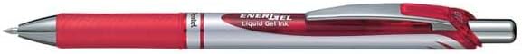 Pentel EnerGel XM BL77 - Retractable Liquid Gel Ink Pen - 0.7mm - 54% Recycled - Red - Box of 12