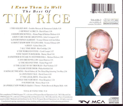 I Know Them So Well: The Best of TIM RICE