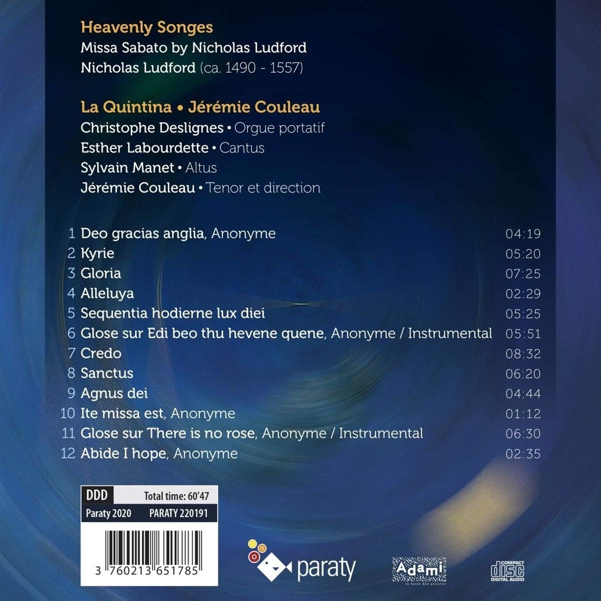 La Quintina Jeremie Couleau Christo - Heavenly Songes