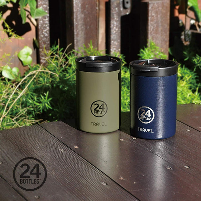 24Bottles Travel Tumbler Stainless Steel in Deep Blue with 350 ml Dimensions 8 cm x 8 cm x 12.5 cm 416