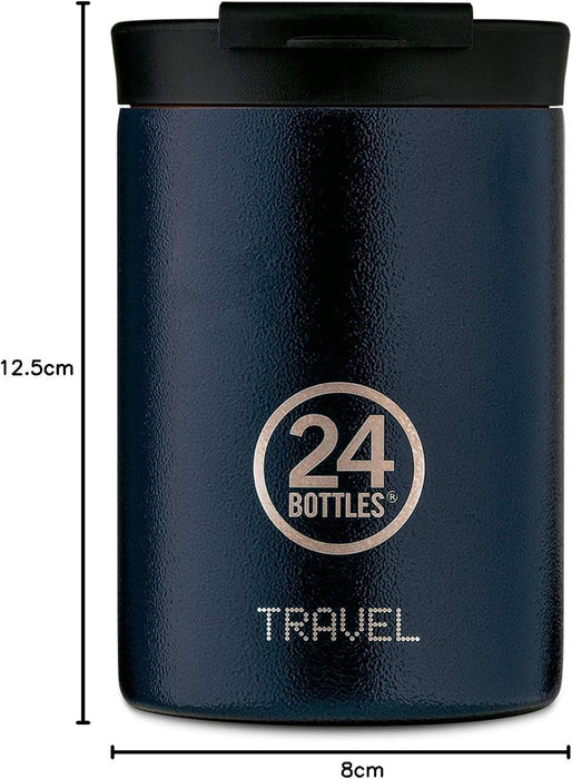 24Bottles Travel Tumbler Stainless Steel in Deep Blue with 350 ml Dimensions 8 cm x 8 cm x 12.5 cm 416