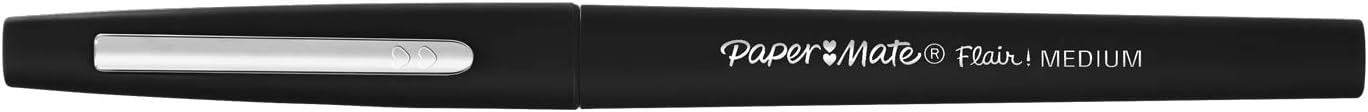 Paper Mate Flair Felt Tip Pens, Medium Point (0.7mm), Black, 36 Count