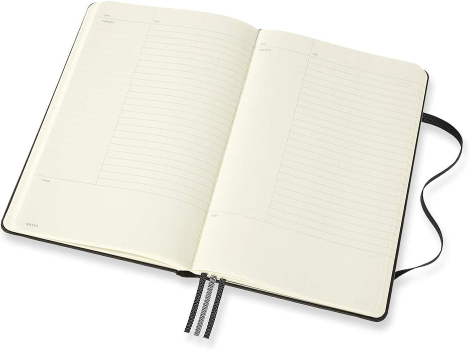 Moleskine Planificateur Professionnel et Carnet de Notes pour Objectifs, Journal de Productivité pour Projets et Gestion de Projets, Couverture Rigide, Large 13 x 21 cm, Couleur Noire, 288 Pages