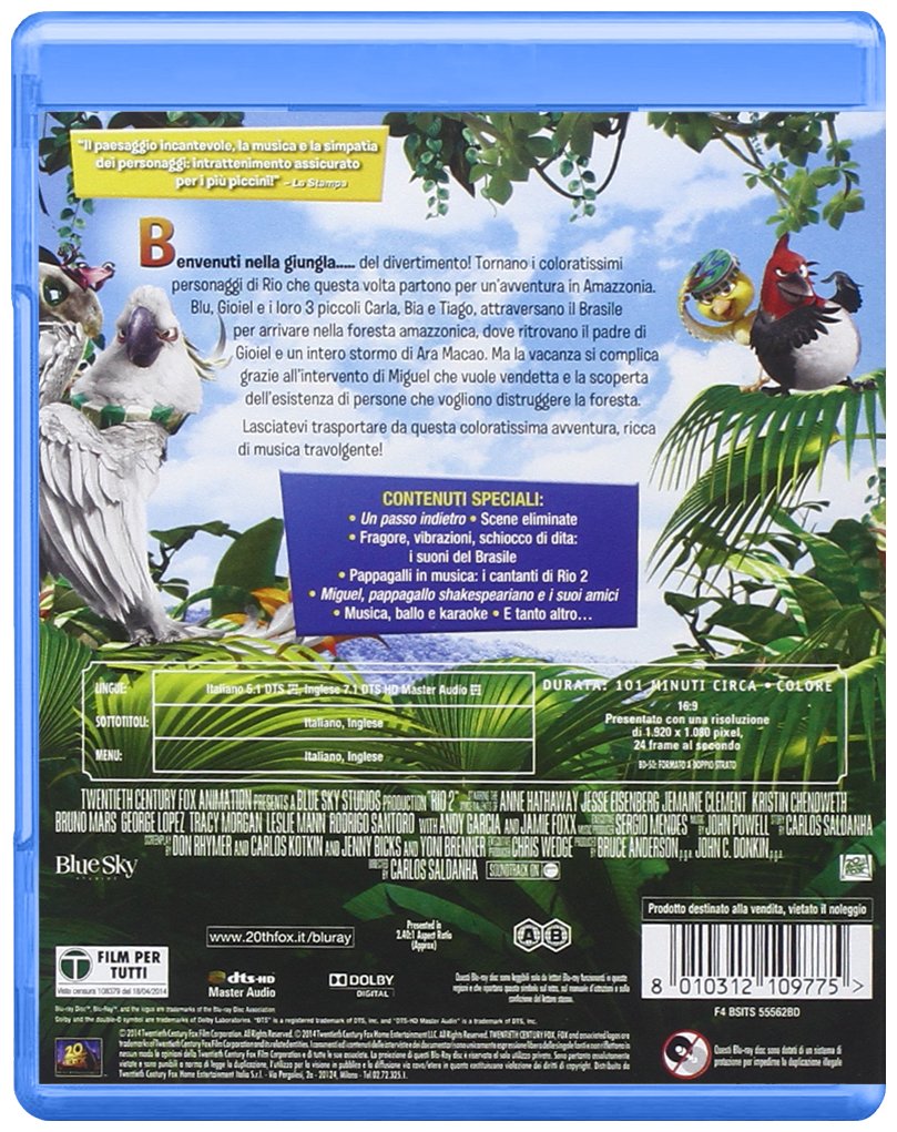 Rio 1&2, 2 Blu-Ray