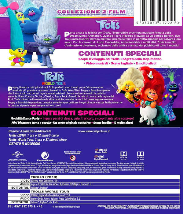 Trolls / Trolls World Tour (2 Blu-Ray)