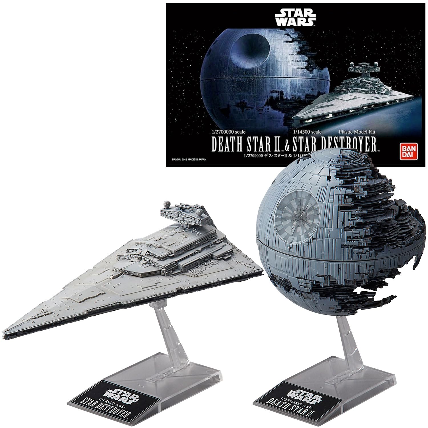 Revell Wars Bandai Death II + Imperial Star Kit Modelo, Color Plateado, Talla única (01207