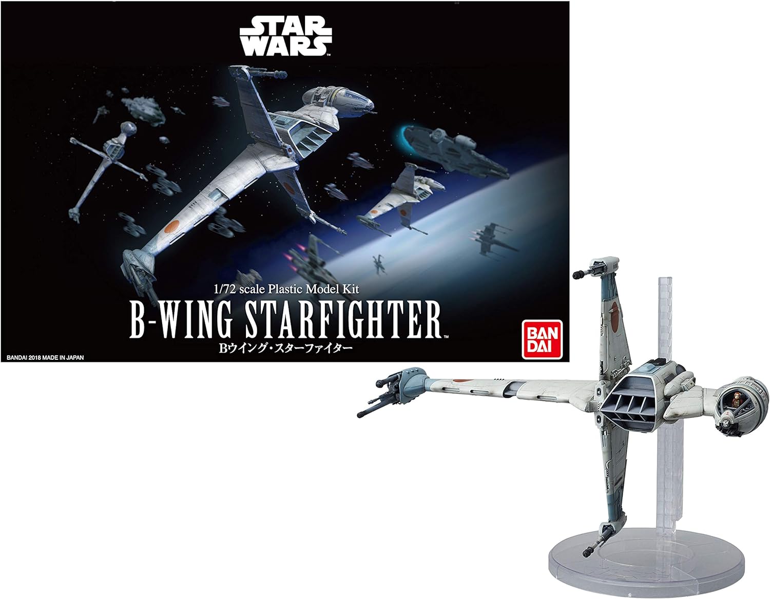 Revell Bandai Star Wars B-Wing Kit di modelli in plastica, Escala 1:72, Multicolor (01208