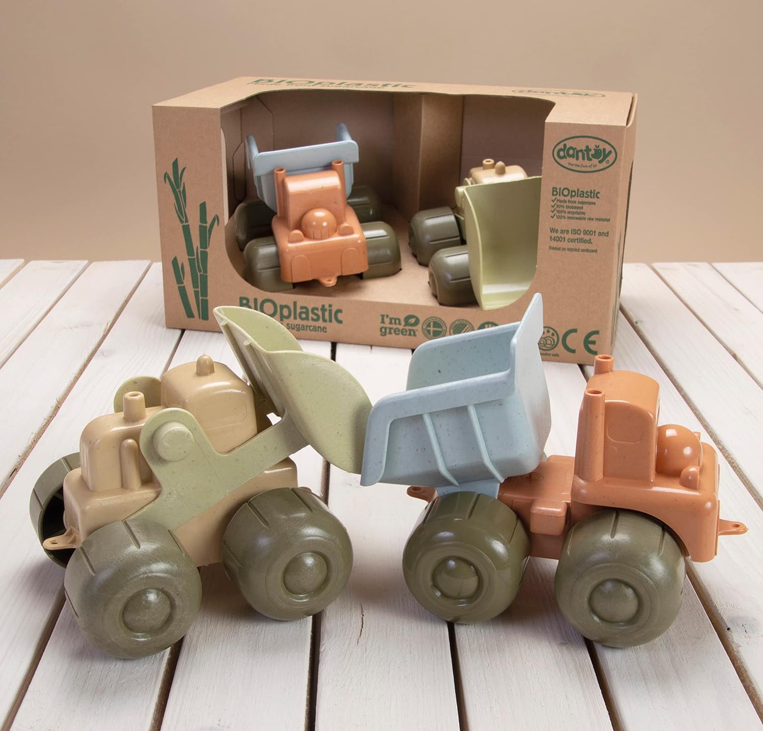 Dantoy Bio-Line Hand Excavator and Lorry Pack of 2 from 24 Months