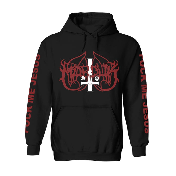 MARDUK - FUCK ME JESUS (BLACK) BLACK Hooded Sweatshirt Medium