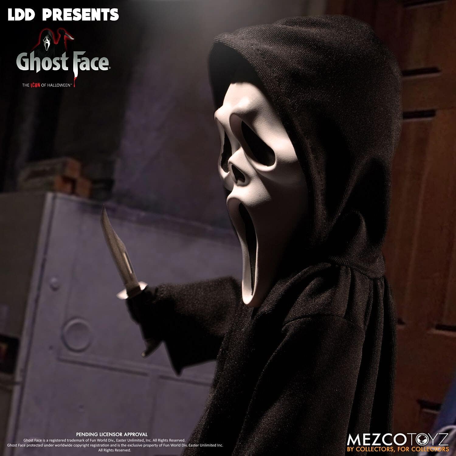 Mezco Living Dead Dolls Scream Ghost Face Standard, Black, 696198996142