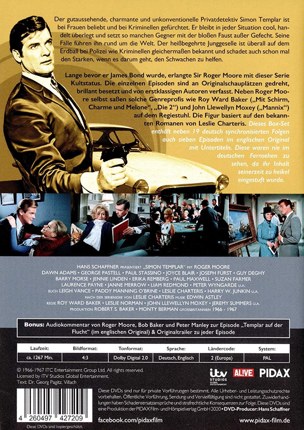Simon Templar, Vol. 1 / 26 Folgen der Kultserie mit James-Bond-Darsteller Roger Moore (Pidax Serien-Klassiker