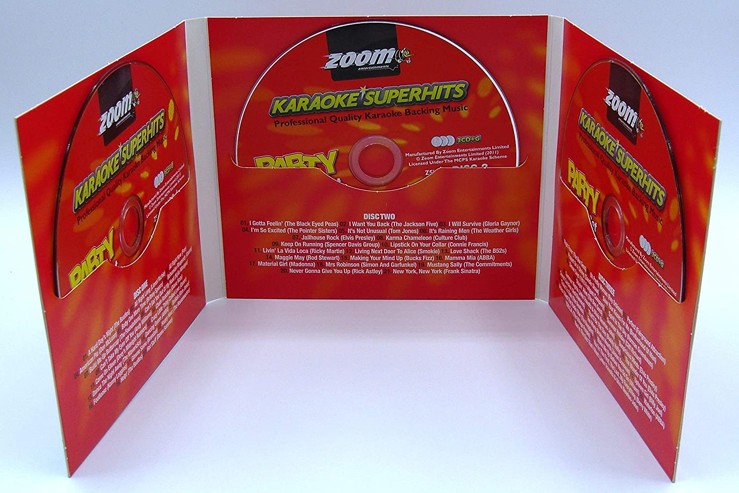 Zoom Karaoke CD+G - Party Superhits - Triple CD+G Karaoke Pack