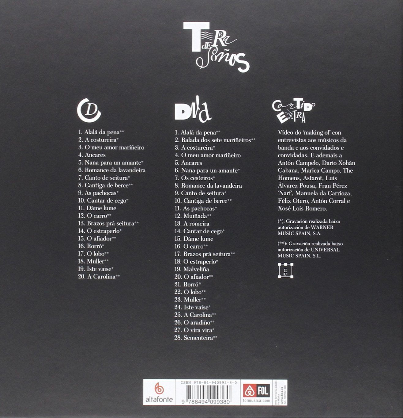 TERRA DE SOÑOS +CD+DVD