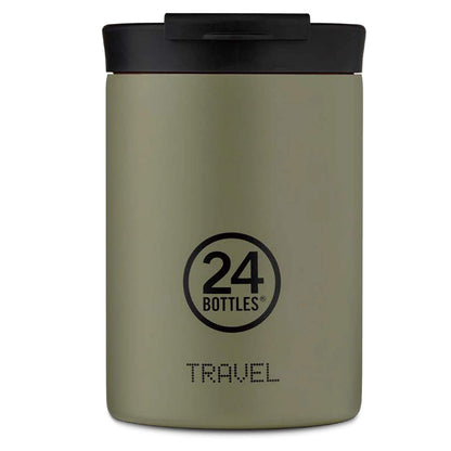 24Bottles Thermal Travel Mug | Stainless Steel Thermos Mug BPA | 12Hours Cold 6Hours Hot | Travel Tumbler | Original Italian Design (Sage, 350ml)