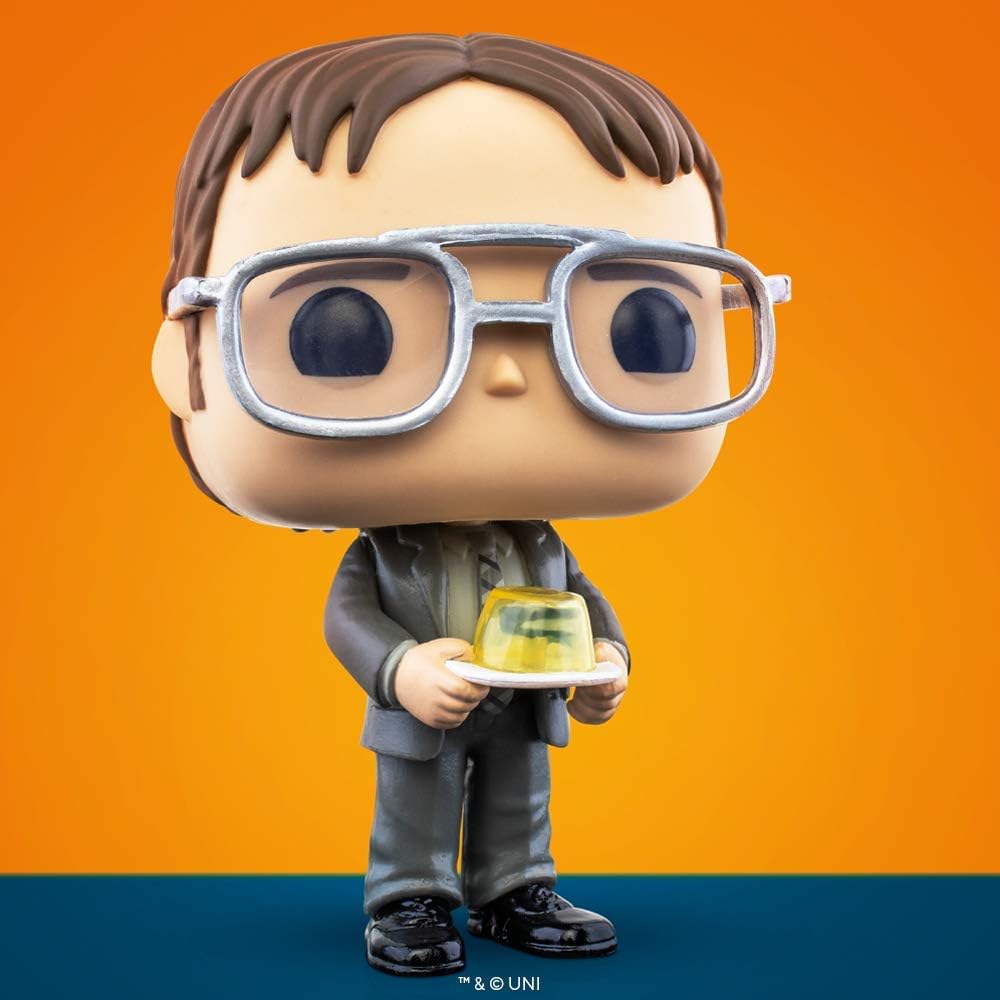 Funko POP! TV: The Office - Dwight Schrute Mit Jello Stapler - Vinyl-Sammelfigur - Geschenkidee - Offizielle Handelswaren - Spielzeug Für Kinder Und Erwachsene - TV Fans - Modellfigur Für Sammler
