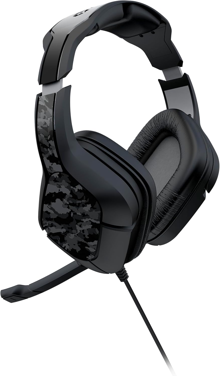 Gioteck HC2 Cuffie da gioco stereo cablate per PS5, PS4, Xbox Series S|X, Xbox One, PC - Set di adesivi mimetici scuri, Set di adesivi cubi, Set di adesivi mimetici chiari camouflage