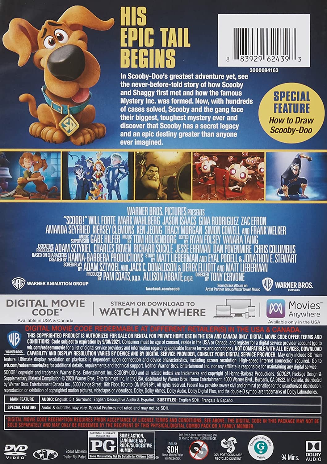 SCOOB! (DVD + Digital Code