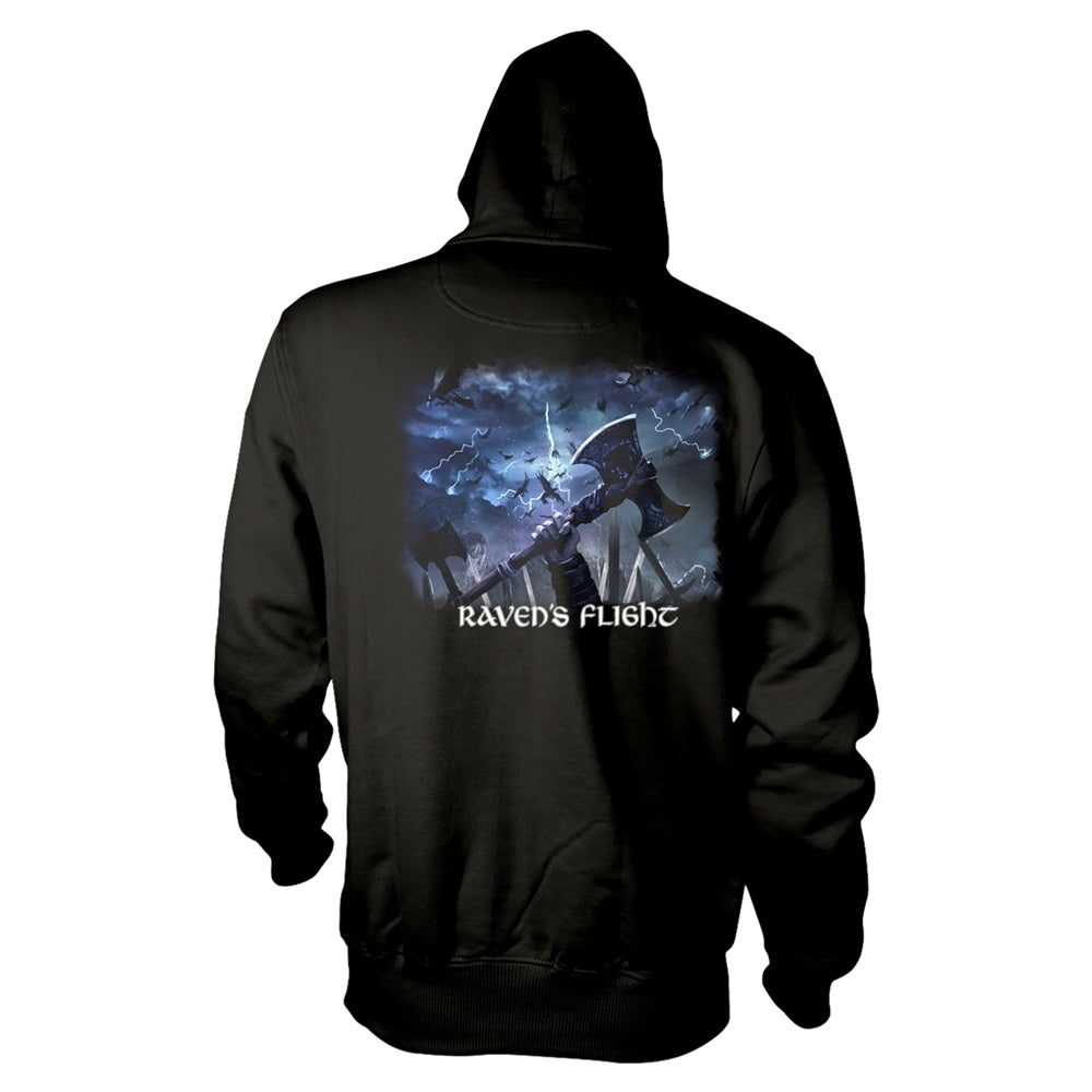 AMON AMARTH - RAVEN'S FLIGHT (BLACK) BLACK Hooded Sweatshirt Small