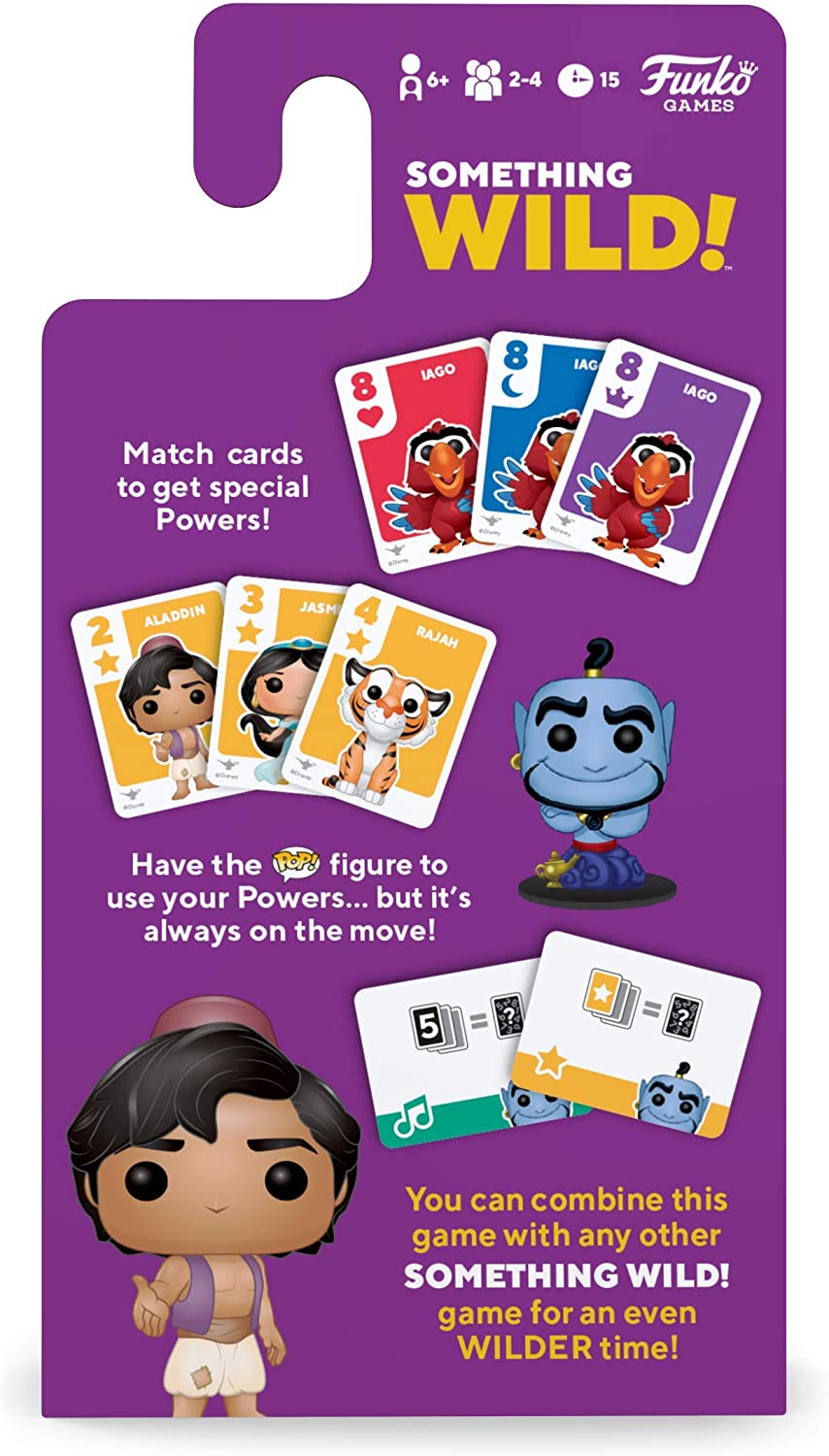 Something Wild Family Card - Aladdin Disney(Includes Collectable Mini POP!) Ideal For Children Ages 6 And Up - Fun For The Whole Family - Funko Board Game 49357