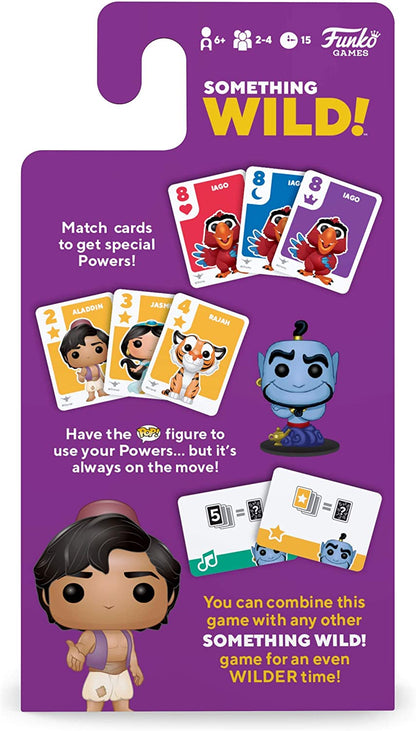 Something Wild Family Card - Aladdin Disney(Includes Collectable Mini POP!) Ideal For Children Ages 6 And Up - Fun For The Whole Family - Funko Board Game 49357