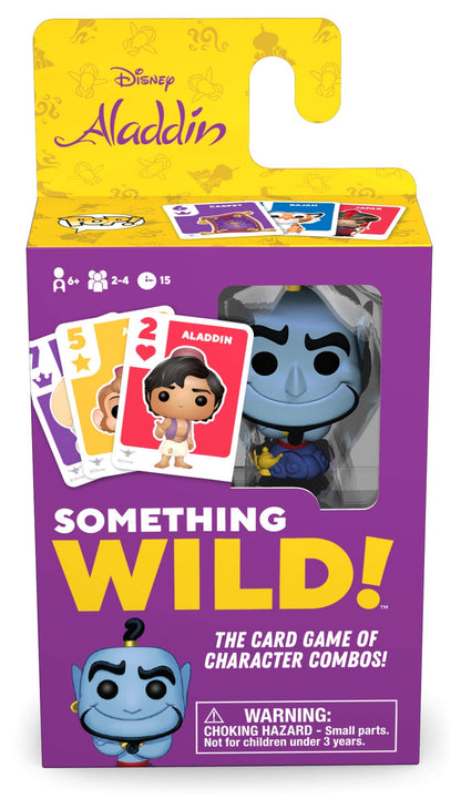 Something Wild Family Card - Aladdin Disney(Includes Collectable Mini POP!) Ideal For Children Ages 6 And Up - Fun For The Whole Family - Funko Board Game 49357